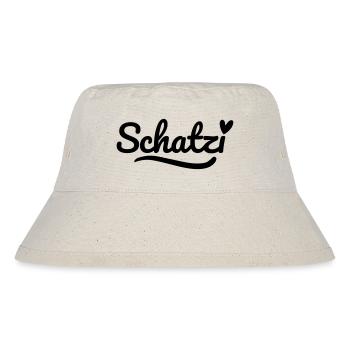Schatzi Schrift Herz - Stanley/Stella recycelter Bucket Hat - Naturweiß - Vorne