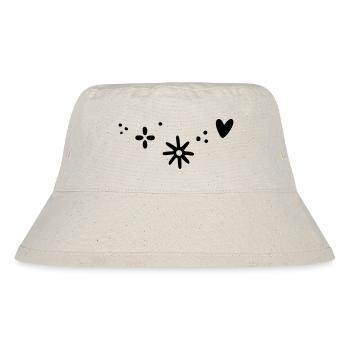Heart Star Pattern - Stanley/Stella Recycled Bucket Hat - natural - Front