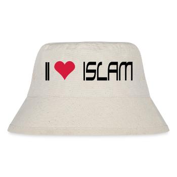 I LOVE ISLAM - Stanley/Stella recycelter Bucket Hat - Naturweiß - Vorne