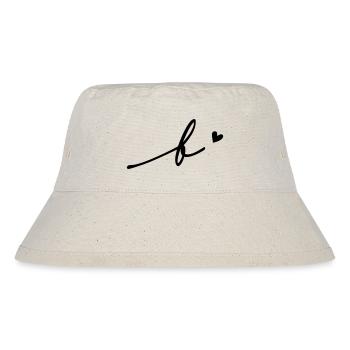Buchstabe B Schreibschrift - Stanley/Stella recycelter Bucket Hat - Naturweiß - Vorne