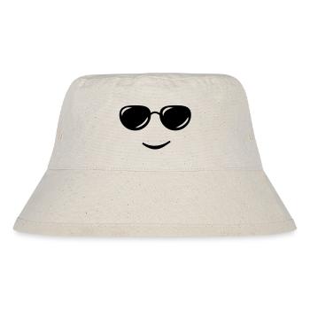 sunglasses smile reflection - Stanley/Stella Recycled Bucket Hat - natural - Front