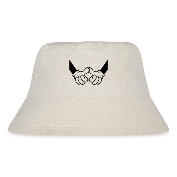 Begrüßung Daumen berühren Freunde - Stanley/Stella recycelter Bucket Hat - Naturweiß - Vorne