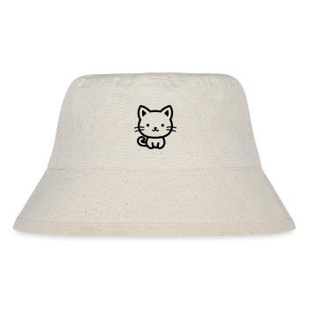 Katze - Stanley/Stella recycelter Bucket Hat - Naturweiß - Vorne