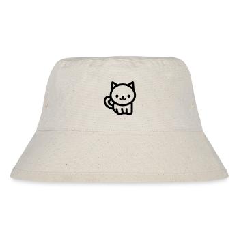 Katze - Stanley/Stella recycelter Bucket Hat - Naturweiß - Vorne