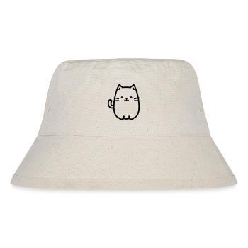 Katze - Stanley/Stella recycelter Bucket Hat - Naturweiß - Vorne