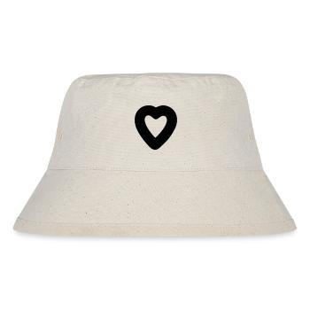 Herz - Stanley/Stella recycelter Bucket Hat - Naturweiß - Vorne