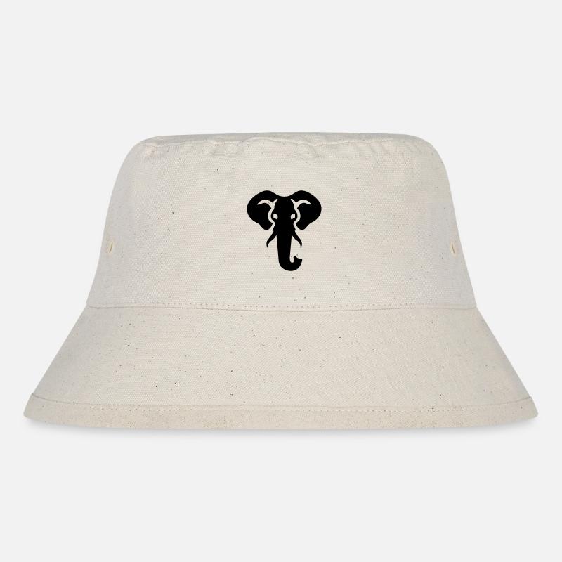 Elefant - Stanley/Stella recycelter Bucket Hat - Naturweiß