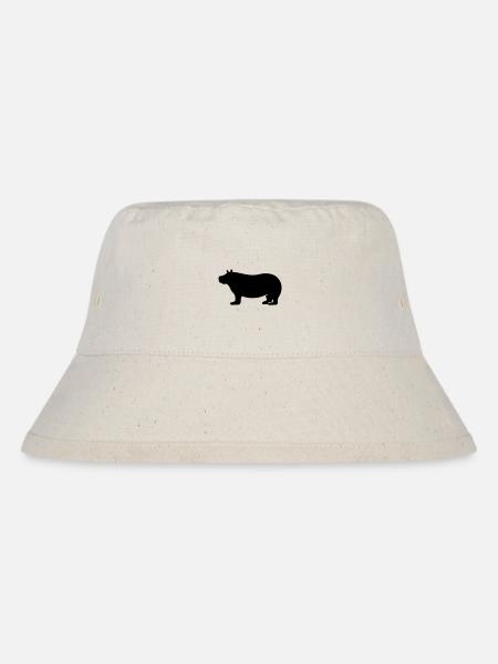 Nilpferd - Stanley/Stella recycelter Bucket Hat - Naturweiß