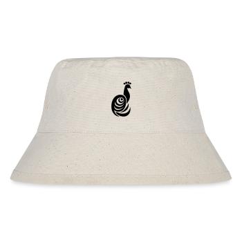 Kleiner Pfau - Stanley/Stella recycelter Bucket Hat - Naturweiß - Vorne