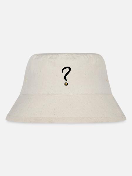 Question Mark Symbol, Punctuation Vector Drawing - Stanley/Stella Recycled Bucket Hat - natural