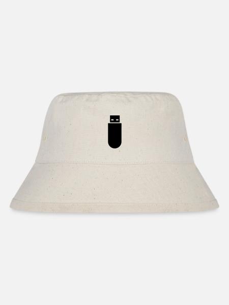 USB-Stick - Stanley/Stella recycelter Bucket Hat - Naturweiß