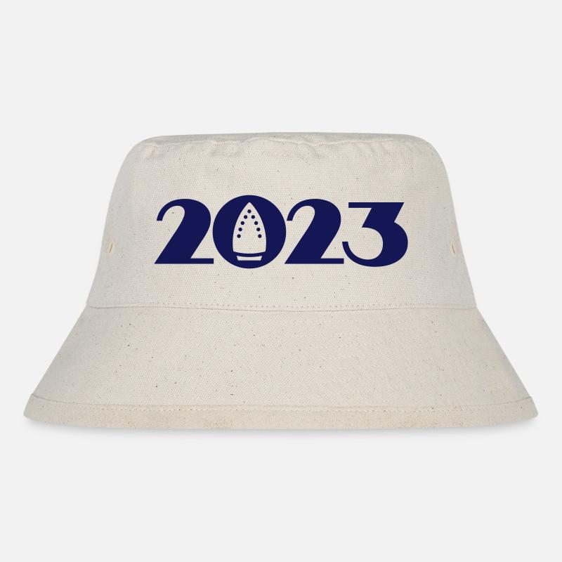 Bügeln 2023, Bügelei 2023 - Stanley/Stella recycelter Bucket Hat - Naturweiß