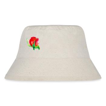 schöne Blume "Rosa" - Stanley/Stella recycelter Bucket Hat - Naturweiß - Vorne