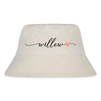 Willow Surname First name Calligraphy Script - Stanley/Stella Recycled Bucket Hat - natural - Front