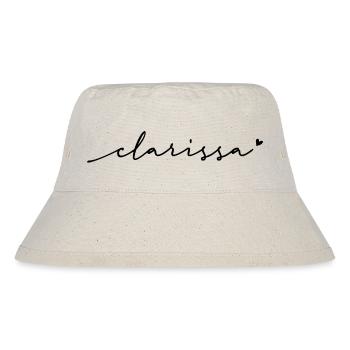 Clarissa Schreibschrift Name - Stanley/Stella recycelter Bucket Hat - Naturweiß - Vorne