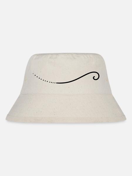 Schnörkel Linie - Stanley/Stella recycelter Bucket Hat - Naturweiß