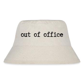 out of office  - Stanley/Stella recycelter Bucket Hat - Naturweiß - Vorne