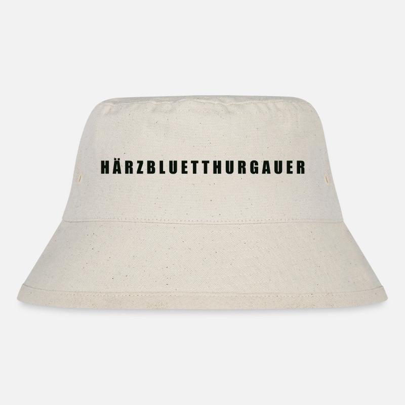 Härzbluetthurgauer Kanton Thurgau - Stanley/Stella recycelter Bucket Hat - Naturweiß