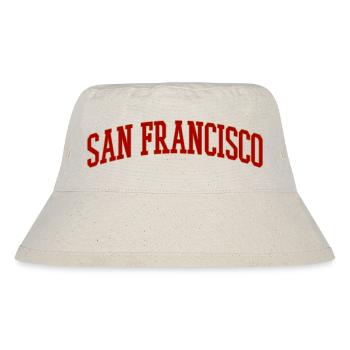 San Francisco Bogen Schriftzug Vintage - Stanley/Stella recycelter Bucket Hat - Naturweiß - Vorne