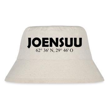 Joensuu - Finland - Coordinates - Longitude Latitu - Stanley/Stella recycelter Bucket Hat - Naturweiß - Vorne