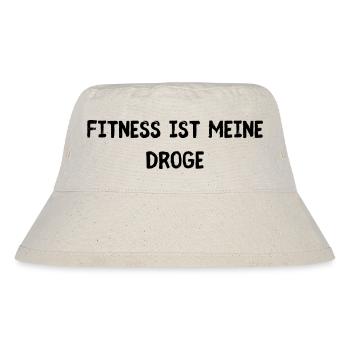 Fitness ist meine Droge - Stanley/Stella recycelter Bucket Hat - Naturweiß - Vorne
