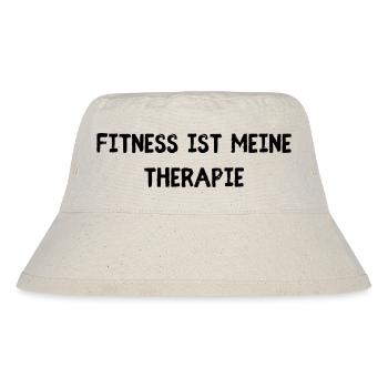 Fitness ist Therapie - Stanley/Stella recycelter Bucket Hat - Naturweiß - Vorne