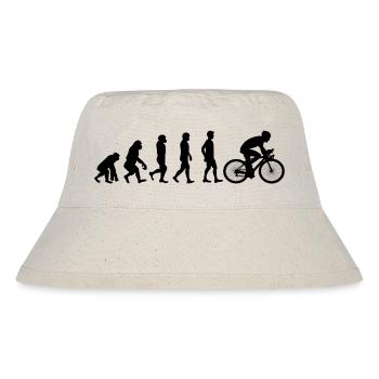 Fahrrad Evolution schwarz - Stanley/Stella recycelter Bucket Hat - Naturweiß - Vorne
