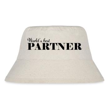 der weltbeste Partner - Stanley/Stella recycelter Bucket Hat - Naturweiß - Vorne