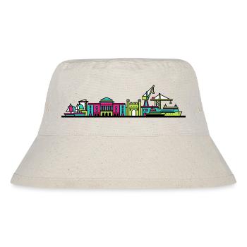 Milton Keynes City Skyline Xscape Moderne Linienzeichnung - Stanley/Stella recycelter Bucket Hat - Naturweiß - Vorne