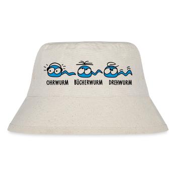 drei Musen - Stanley/Stella recycelter Bucket Hat - Naturweiß - Vorne