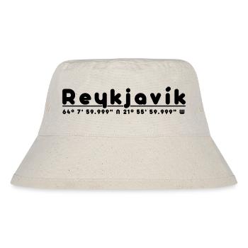 Reykjavik – Coordonnées & Conception de la capitale - Bob recyclé Stanley/Stella - blanc naturel - Devant
