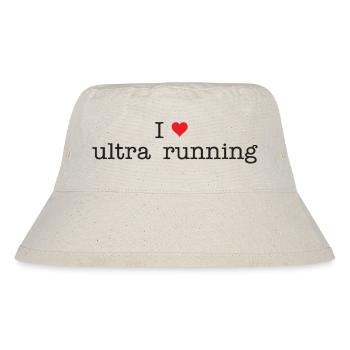 Ich liebe Ultra Running - Stanley/Stella recycelter Bucket Hat - Naturweiß - Vorne
