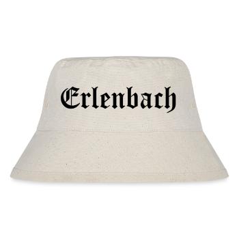 Erlenbach Schriftzug Schwarz - Stanley/Stella recycelter Bucket Hat - Naturweiß - Vorne