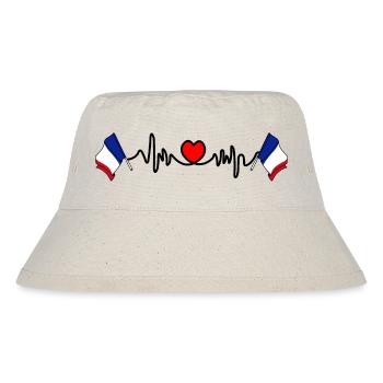Heart rate cardio for France - Stanley/Stella Recycled Bucket Hat - natural - Front