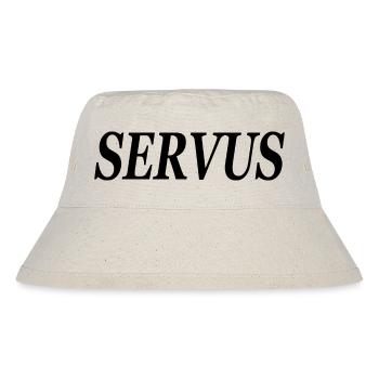 Servus Begrüßung Hallo - Stanley/Stella recycelter Bucket Hat - Naturweiß - Vorne