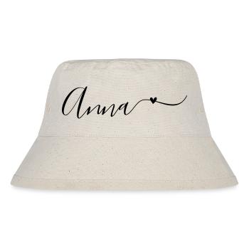 Anna Last name First name Decorative - Stanley/Stella Recycled Bucket Hat - natural - Front