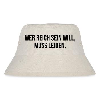 Reich Leiden - Stanley/Stella recycelter Bucket Hat - Naturweiß - Vorne