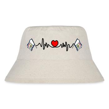 Heart rate cardio for West Virginia - Stanley/Stella Recycled Bucket Hat - natural - Front