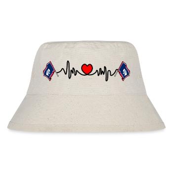 Herzfrequenz-Cardio für Wyoming - Stanley/Stella recycelter Bucket Hat - Naturweiß - Vorne