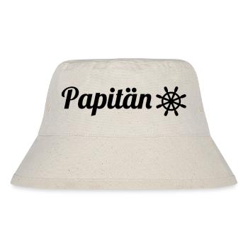 Papitän Vatertag bester Papa Anker - Stanley/Stella recycelter Bucket Hat - Naturweiß - Vorne