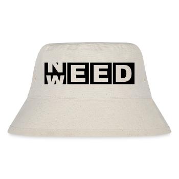 Need Weed – Bold Cutout 420 Stoner Tee - Stanley/Stella recycelter Bucket Hat - Naturweiß - Vorne