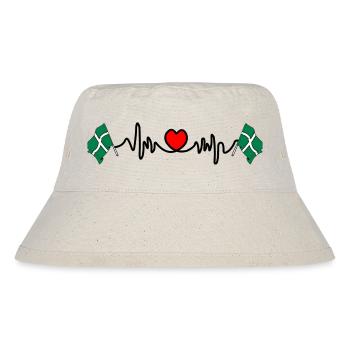 Devon-Flagge mit Herzschlag - Stanley/Stella recycelter Bucket Hat - Naturweiß - Vorne
