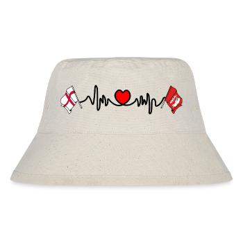 Warwickshire & England Herzfrequenz - Stanley/Stella recycelter Bucket Hat - Naturweiß - Vorne