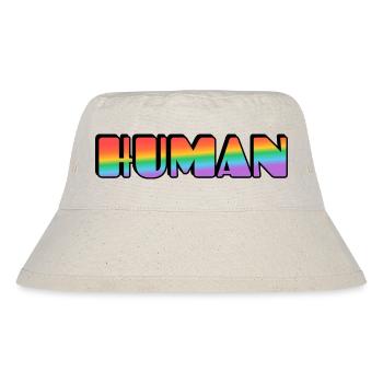 Rainbow Human Typography - Stanley/Stella Recycled Bucket Hat - natural - Front