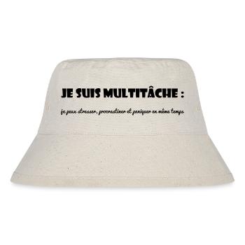 CITATION. MESSAGE. HUMOUR. CITATION. DRÔLE - Bob recyclé Stanley/Stella - blanc naturel - Devant