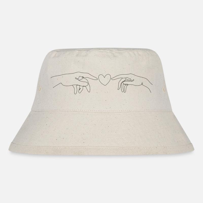 Love Michelangelo Fresko Valentinstag Romatik - Stanley/Stella recycelter Bucket Hat - Naturweiß