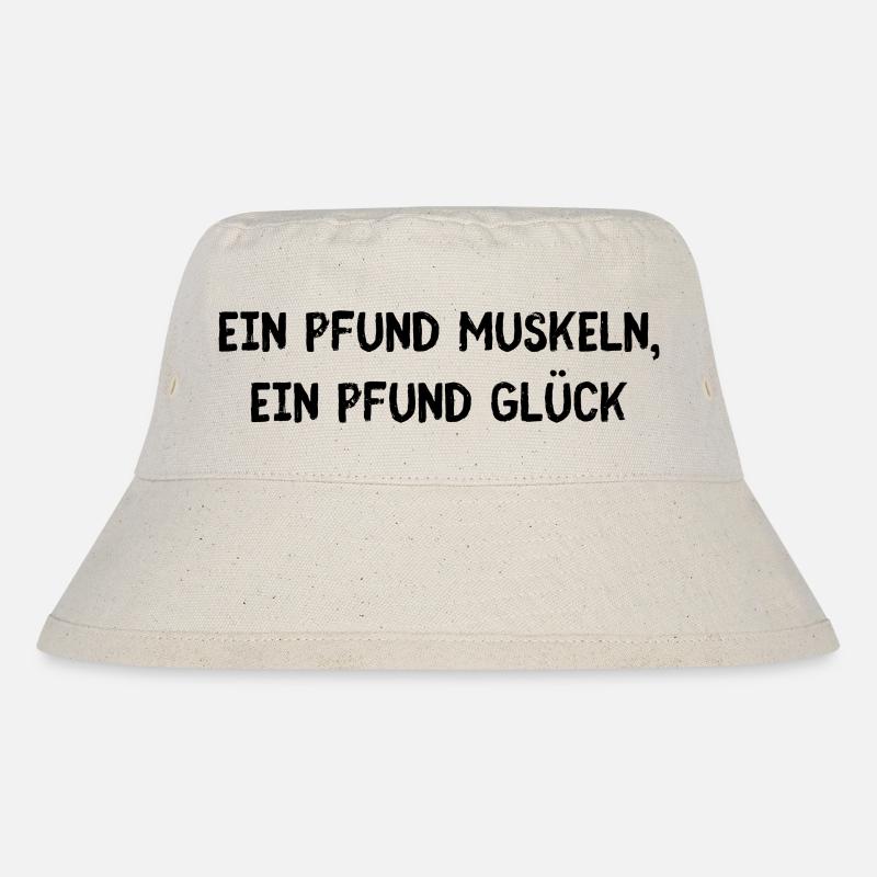 Pfund Muskeln - Stanley/Stella recycelter Bucket Hat - Naturweiß