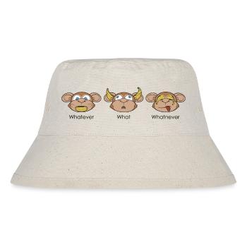 Die drei Affen sagen (nicht) ihre - Stanley/Stella recycelter Bucket Hat - Naturweiß - Vorne