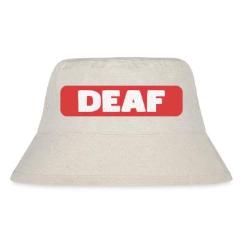 Deaf Tag, Geschenk für Hörgeschädigte - Stanley/Stella recycelter Bucket Hat - Naturweiß - Vorne