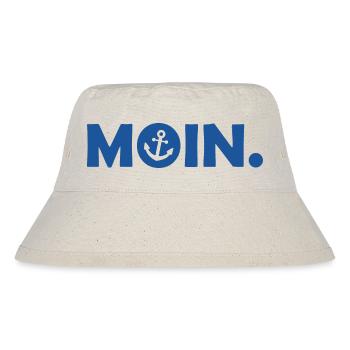 Moin - Guten Morgen - Nordsee - Ostsee - Anker - Stanley/Stella recycelter Bucket Hat - Naturweiß - Vorne